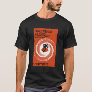 T-shirt Vertigo 1958 Poster de cinéma Art Vieux domaine pu