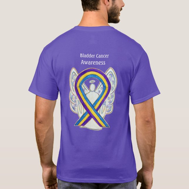 T-shirt Vessie Cancer Sensibilisation Ruban Angel Chemise  (Dos)