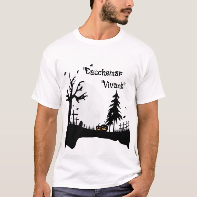 T-shirt Veste à Capuche "Cauchemar Vivant" Style horreur (Devant)