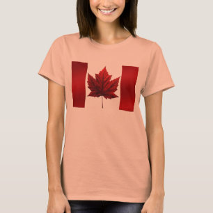 T-shirt Veste Drapeau Canada pour femmes Souvenir Veste Sp