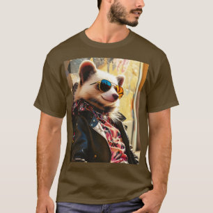 T-shirt Veste en cuir Imaginaire mignonne Possum