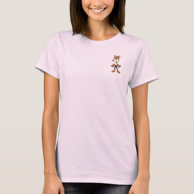 T-shirt Veste pour femmes avec dessin animé sur tigre taek (Devant)