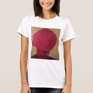 T-shirt Veste rouge-foncé de pourpre de turban