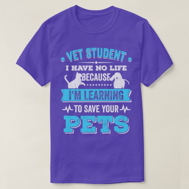 T-shirt Vet Student Vétérinaire School Vétérinaire Cadeau (Design devant)