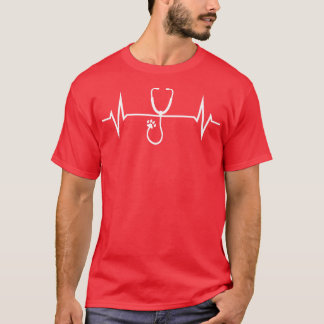 T-shirt Vet Vétérinaire Heartbeat