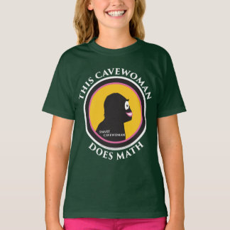 T-shirt vêtement américain : Math Smart Cavewoman