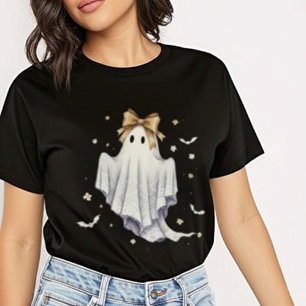 T-shirt Vêtement fantôme en dentelle mignon Halloween - Vê