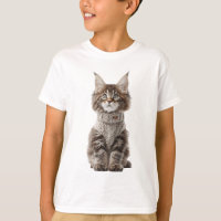 Vêtement tricoté pour enfants avec un chaton Maine