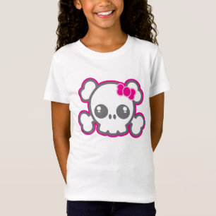 T-Shirt Vêtements crâne rose Kawaii