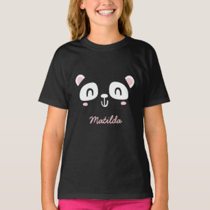 T-shirt Vêtements d'anniversaire de panda de caractère mig