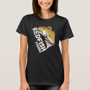 T-shirt Vêtements d'art Redfish Mouches Crevettes Pêche à