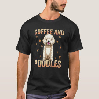 T-shirt Vêtements de chien caniche addict au café pour pro