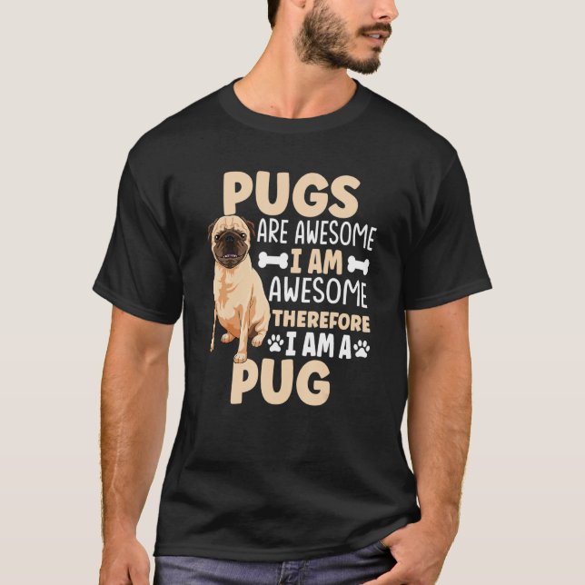 T-shirt Vêtements de chien carlin pour propriétaire de Car (Devant)