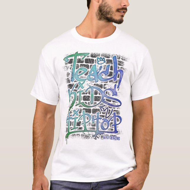 T-shirt Vêtements de cire vieux hip hop de l'école designe (Devant)