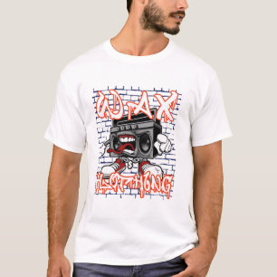 T-shirt Vêtements de cire vieux hip hop de l'école designe