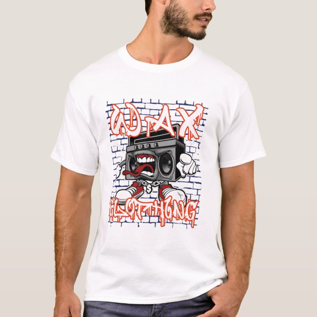T-shirt Vêtements de cire vieux hip hop de l'école designe (Devant)