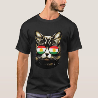 T-shirt Vêtements de conception de chat amusant Kurdistan