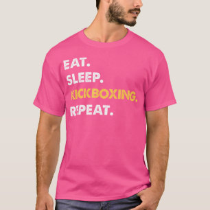 T-shirt Vêtements de Kickboxing amusant Manger Sleep Kickb