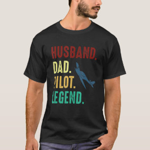 T-shirt Vêtements de légende du pilote du mari - pilote Vi