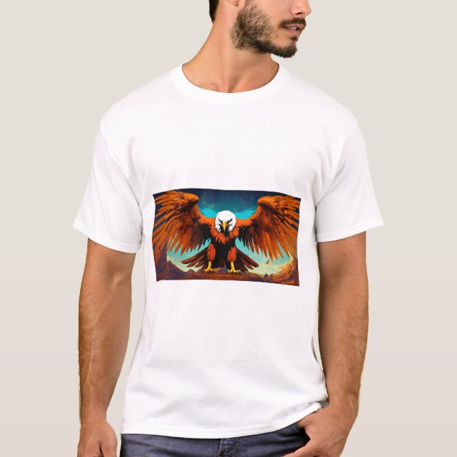 T-shirt Vêtements de Majesté sauvage : L'Esprit d'un aigle (Devant)
