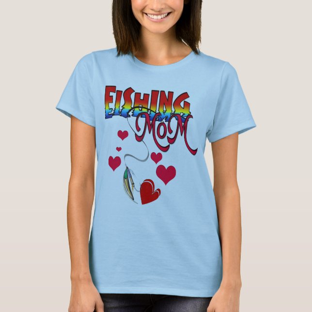 T-shirt Vêtements de maman de pêche (Devant)