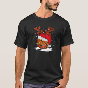 T-shirt Vêtements de Noël de basket-ball Jeux de Noël Fun