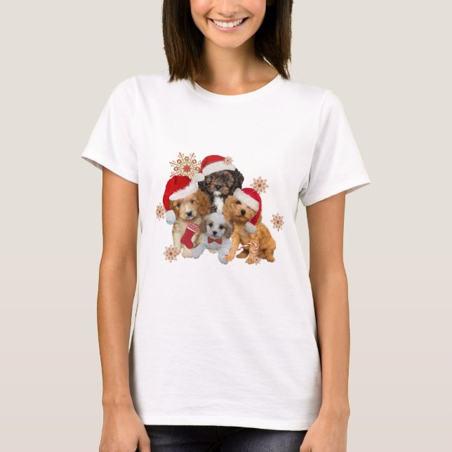 T-shirt Vêtements de Noël de Cavapo (Devant)
