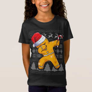 T-Shirt Vêtements de Noël moche, Cookie Dabbing Gin