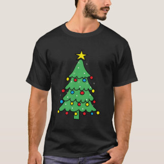 T-shirt Vêtements de Noël moches Arbre de Noël