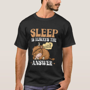 T-shirt Vêtements de nuit de vache des Highlands Le sommei
