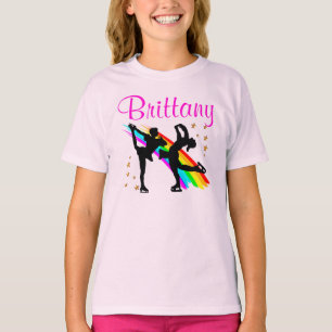 T-SHIRT VÊTEMENTS DE PATINAGE PERSONNALISÉS ADORABLES