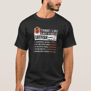 T-shirt Vêtements de pêche au poisson-chat de canal Pêche