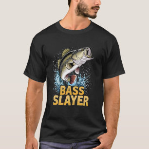 T-shirt Vêtements de pêche Bass Slayer u2013 Achigan à gra