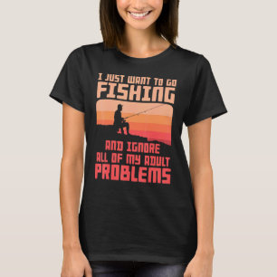 T-shirt Vêtements de pêche pour hommes La pêche résout mes