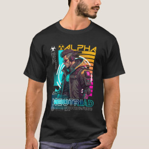 T-shirt Vêtements de rue Cyberpunk Urbain Neotriad Futur