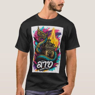T-shirt vêtements de rue naga et patuxay lao