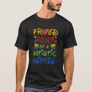 T-shirt Vêtements de sensibilisation à l'autisme Tante fiè