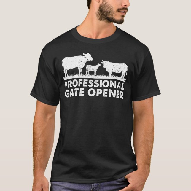 T-shirt Vêtements de vache à ouverture de porte profession (Devant)