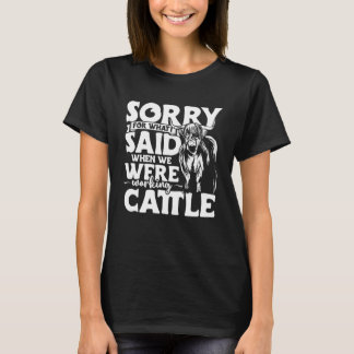 T-shirt Vêtements de vache Highland Vêtement de bétail Hig
