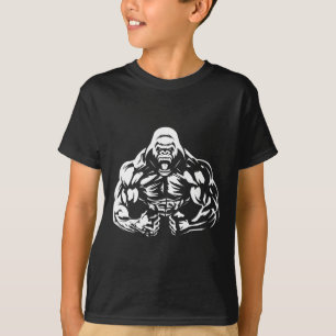 T-shirt Vêtements d'entraînement de Vegan Fitness Gorilla