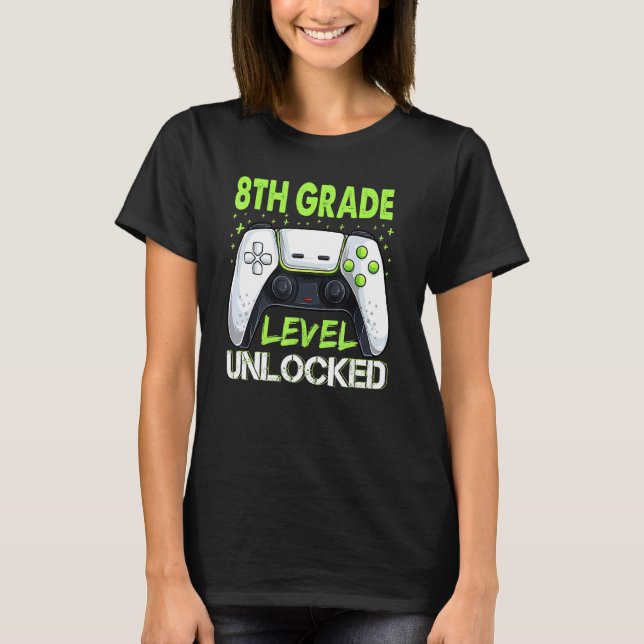 T-shirt Vêtements déverrouillés de 8e année Retour à l'éco (Devant)