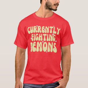T-shirt Vêtements drôles de lutte contre les démons ami