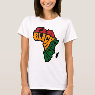 T-shirt Vêtements du Mois de l'Histoire des Noirs Carte d'