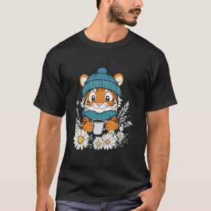 T-shirt Vêtements Filles Tigre Café Garçons Décorations En