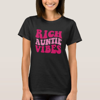 T-shirt Vêtements Groovy disant Tante Rich Auntie Vibes