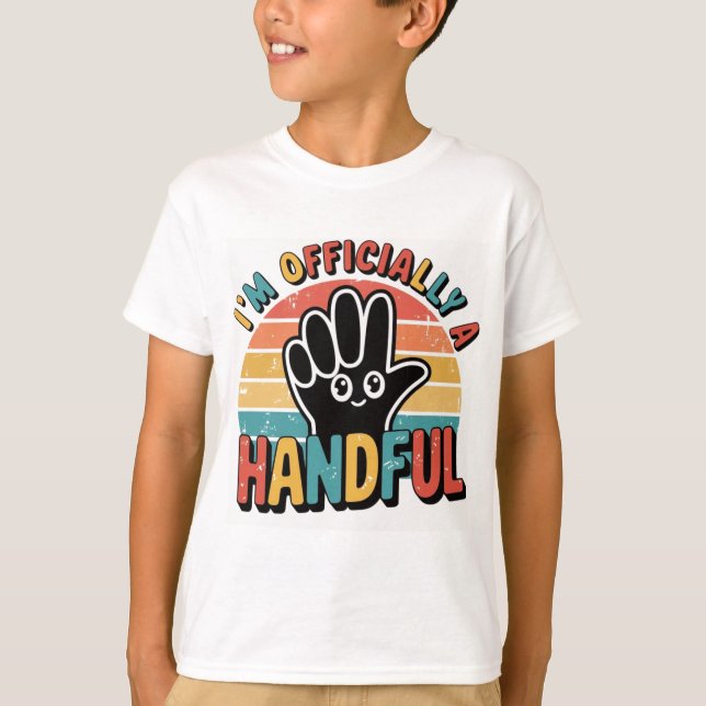 T-shirt Vêtements mignons pour garçon fille 5e anniversair (Devant)