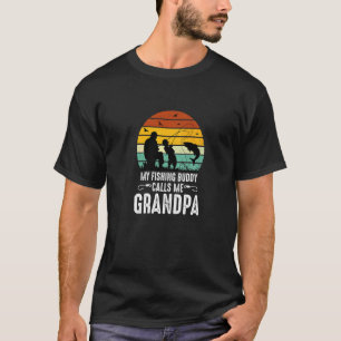 T-shirt Vêtements Mon Ami de Pêche M'appelle Grand-Papa