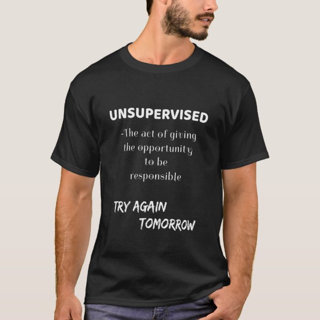 T-shirt Vêtements non surveillés (Devant)