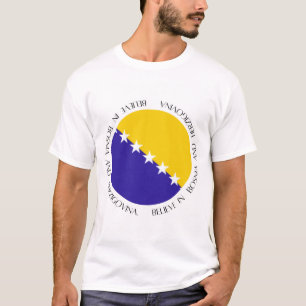 T-shirt Vêtements patriotiques du drapeau de Bosnie