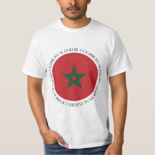 T-shirt Vêtements patriotiques du drapeau du Maroc